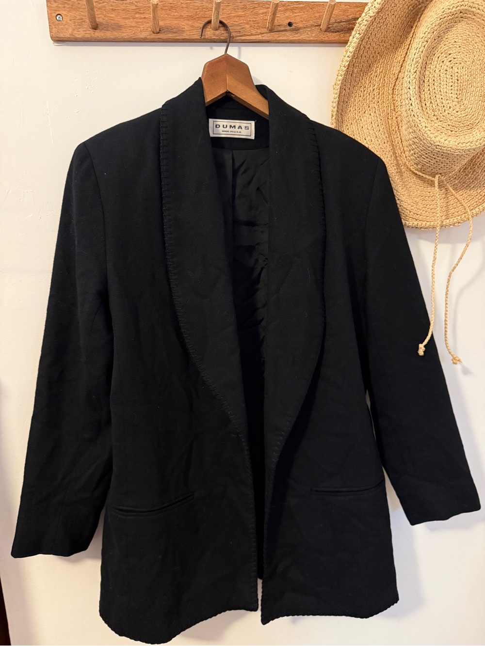 VTG black Dumas Women's Blazer Jacket — fits like medium, size 8